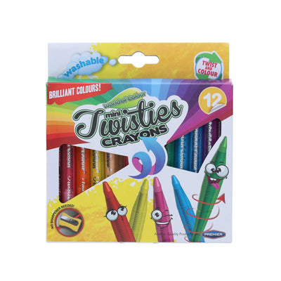 World of Colour Mini Twisties Crayons - Pack of 12-Crayons-World of Colour|Stationery Superstore UK