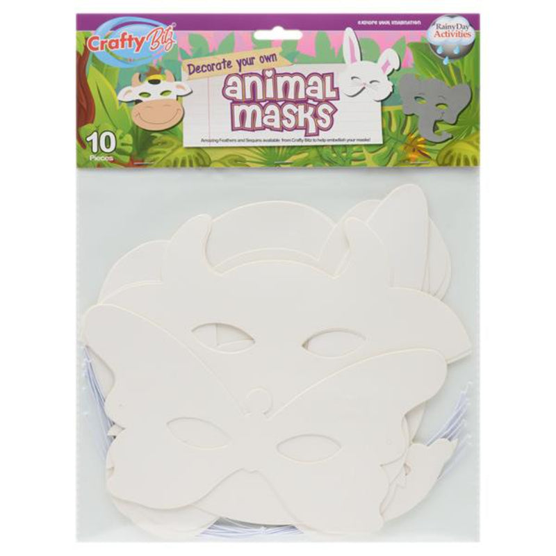 Crafty Bitz Create Your Own Animal Masks - Pack of 10