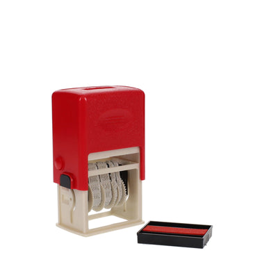 Concept Office Pro Self-Inking Date Stamper - Red Ink-Stampers & Inks-Concept|Stationery Superstore UK