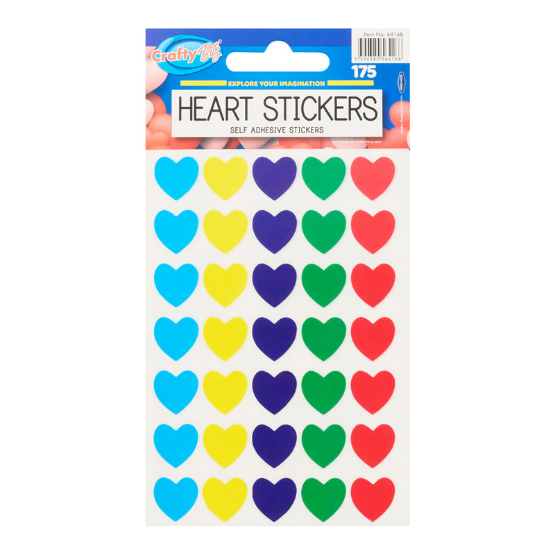 Crafty Bitz Heart Stickers - Pack of 175-Reward Stickers-Crafty Bitz|Stationery Superstore UK