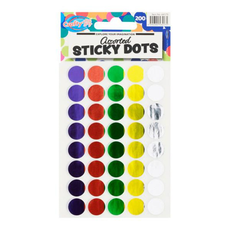 Crafty Bitz Stickers - Dots - Pack of 200-Sticker Books & Rolls-Crafty Bitz|Stationery Superstore UK