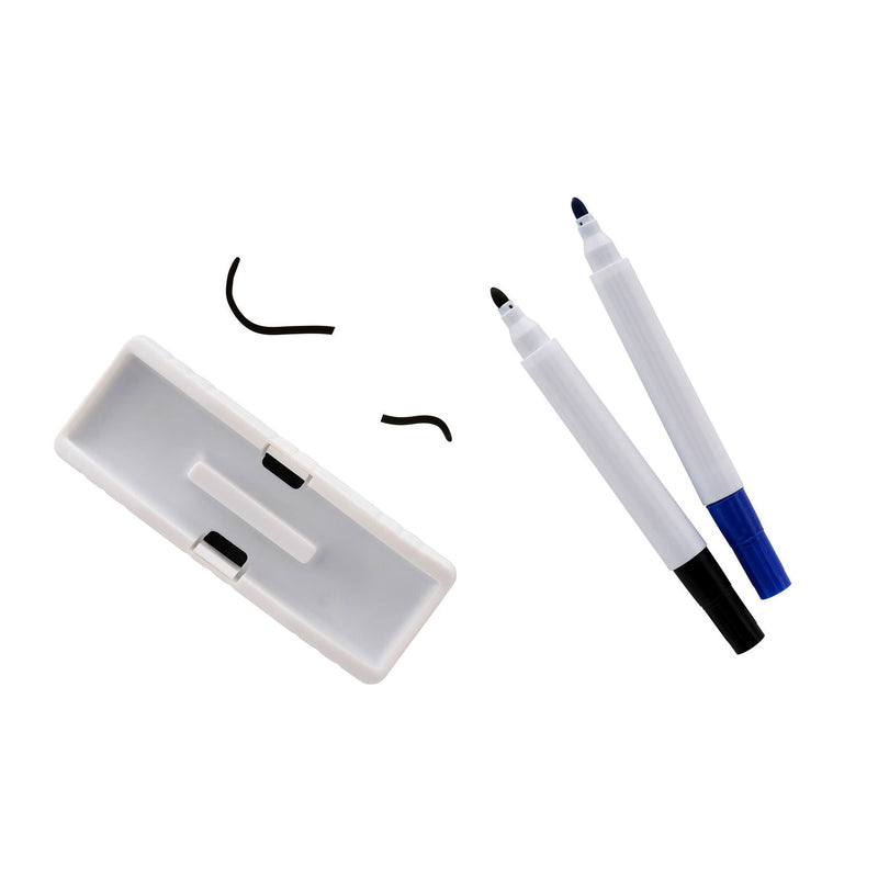 Premier Office Dry Wipe Whiteboard Markers with Peelable Eraser - Pack of 2-Whiteboard Markers-Premier Office|Stationery Superstore UK