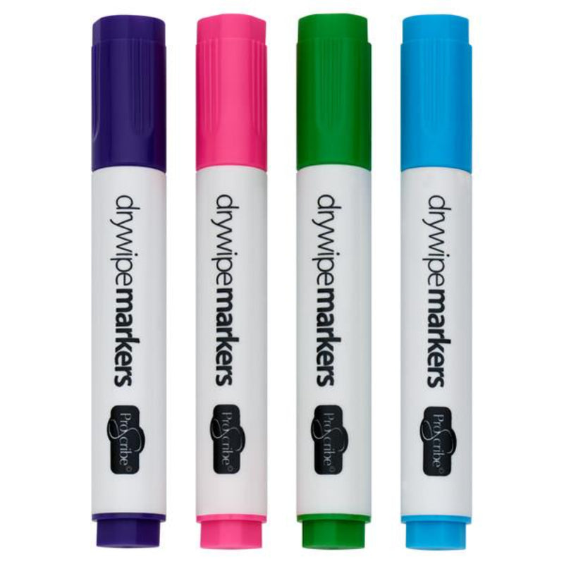 Pro:Scribe Dry Wipe Whiteboard Markers - Pack of 4-Whiteboard Markers-Pro:Scribe|Stationery Superstore UK