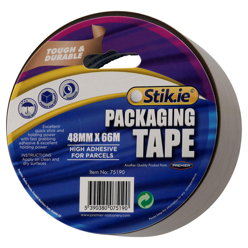 stik-ie-tough-durable-packing-tape-66m-x-48-mm-brown|Stationerysuperstore.uk