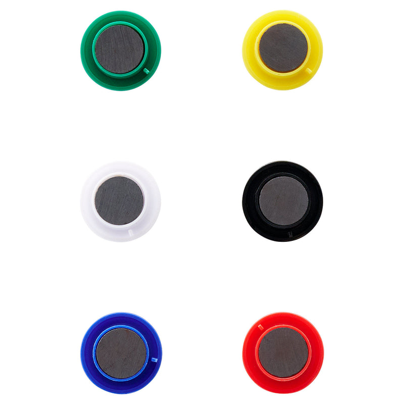 Premier Office 33mm Magnet Memo Holders - Multicoloured - Pack of 6