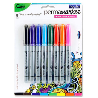 Pro:Scribe Permamarkers - Pack of 8-Markers-Pro:Scribe|Stationery Superstore UK