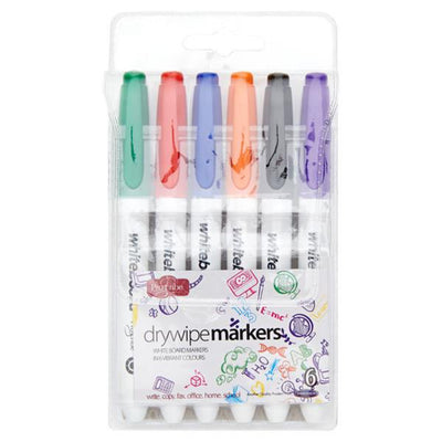 Pro:Scribe Dry Wipe Whiteboard Markers - Pack of 6-Whiteboard Markers-Pro:Scribe|Stationery Superstore UK