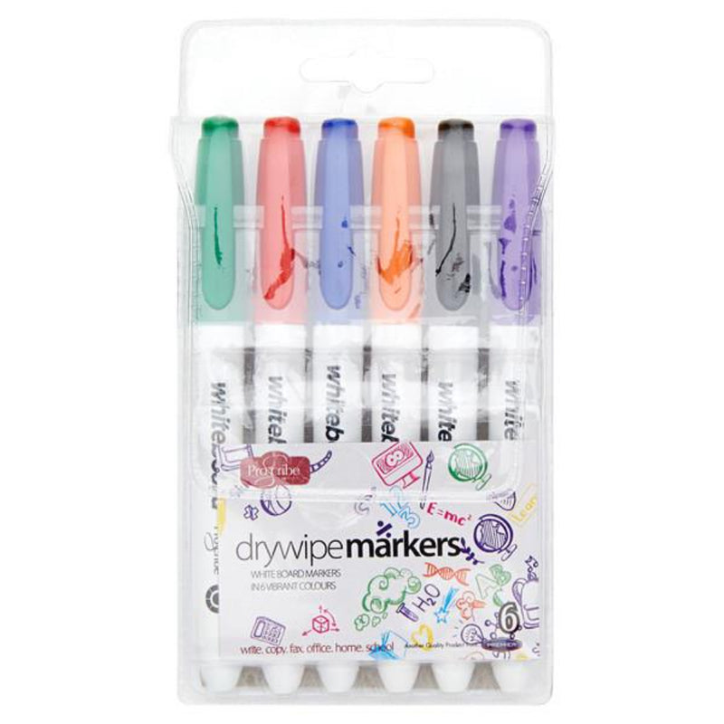 Pro:Scribe Dry Wipe Whiteboard Markers - Pack of 6