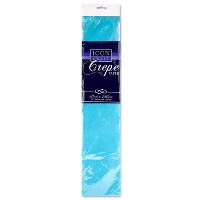 Icon Crepe Paper - 17gsm - 50cm x 250cm - Baby Blue-Crepe Paper-Icon|Stationery Superstore UK