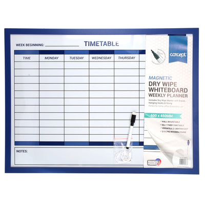 Concept 45x60cm Magnetic Weekly Planner Whiteboard-Dry Wipe Planners-Concept|Stationery Superstore UK