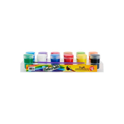 world-of-colour-poster-paint-tubs-with-brush-and-tray-12-tubs|Stationerysuperstore.uk