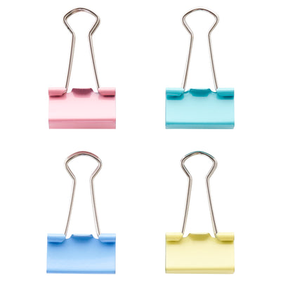 Concept 25mm Fold Back Binder Clips - Multicoloured - Pack of 4-Paper Clips, Clamps & Pins-Concept|Stationery Superstore UK