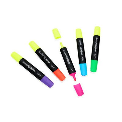 Pro:Scribe Double Ended Highlighter Markers - Pack of 5-Highlighters-Pro:Scribe|Stationery Superstore UK