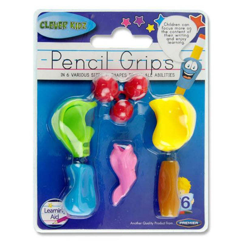 Clever Kidz Pencil Grips - Pack of 6-Pencil Grips-Clever Kidz|Stationery Superstore UK