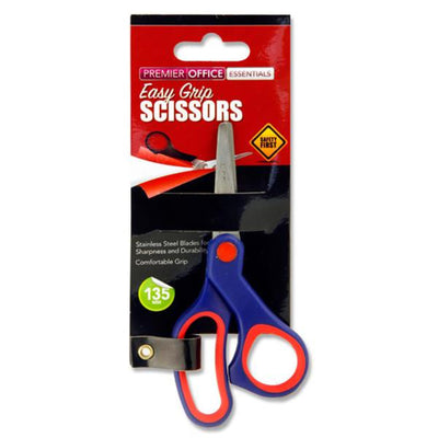 Premier Office 13.5cm Easy Grip Scissors-Scissors-Premier Office|Stationery Superstore UK