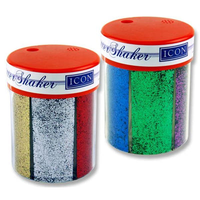 Icon 6 Part Glitter Shaker - Sparkling-Sequins & Glitter-Icon|Stationery Superstore UK