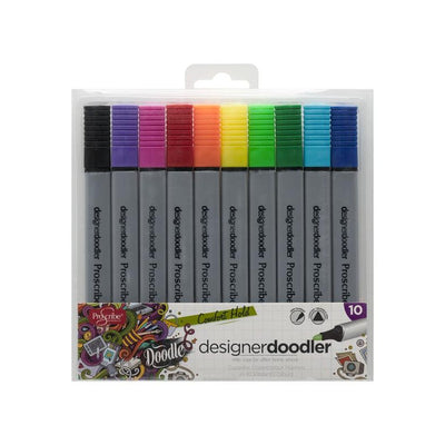Pro:Scribe Design Doodler Watercolour Markers - Pack of 10-Markers-Pro:Scribe|Stationery Superstore UK