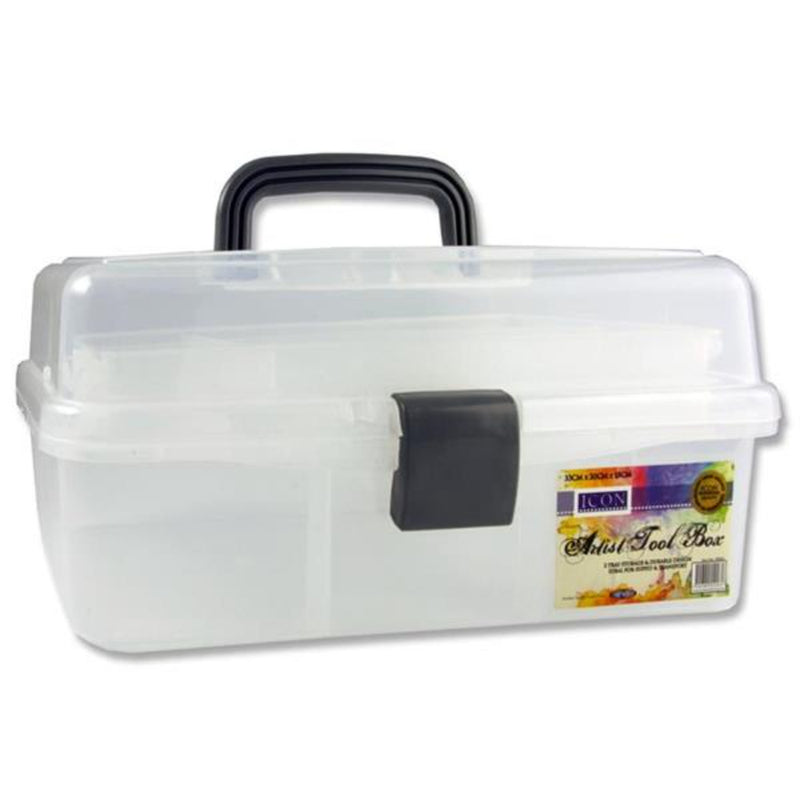 Icon Artist Tool Storage Box - 330x200x155mm-Art Storage & Carry Cases-Icon|Stationery Superstore UK