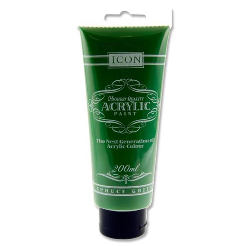 Icon Highest Quality Acrylic Paint - 200 ml - Spruce Green