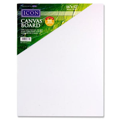 Icon Canvas Board - 265gm2 - 16x12-Blank Canvas-Icon|Stationery Superstore UK