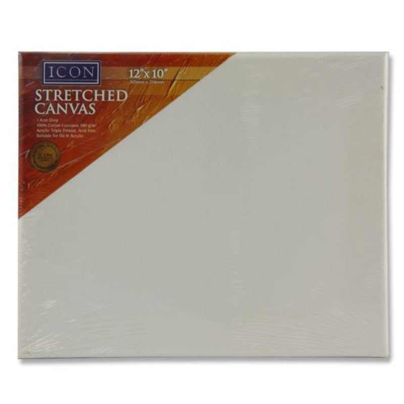 Icon Stretched Canvas - 380gsm - 12x10-Blank Canvas-Icon|Stationery Superstore UK